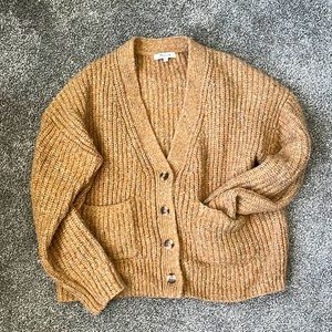 Madewell ribbed cropped grandpa cardigan